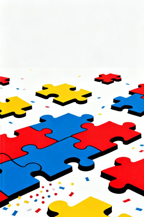 Scattered Jigsaw — Real output from this prompt