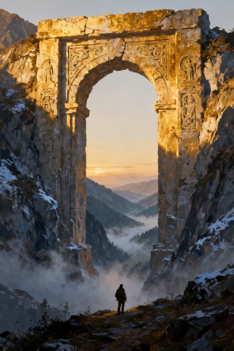 Mountain Gate — Real output from this prompt