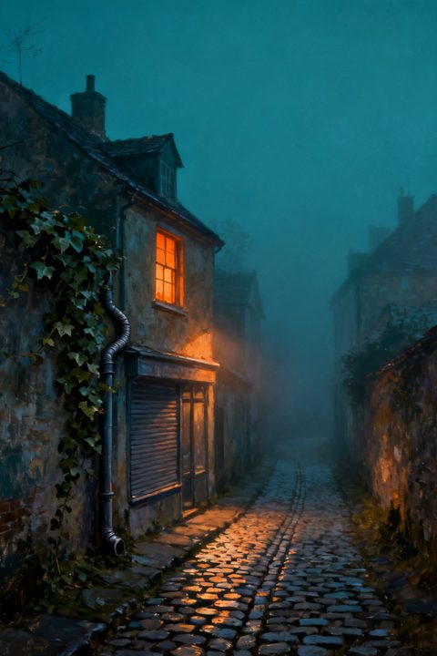 Foggy Lane — Real output from this prompt