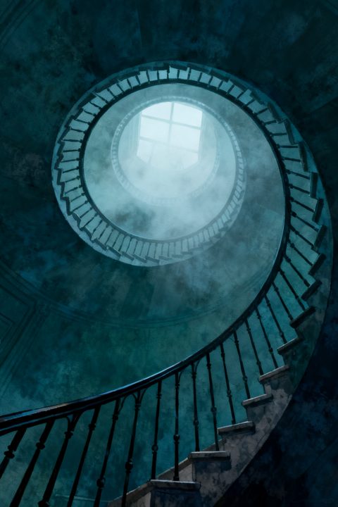 Spiral Stairwell — Real output from this prompt