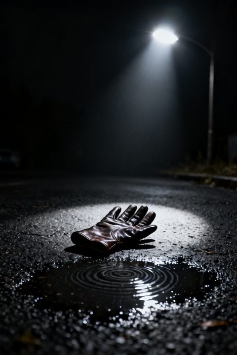 Glove on Asphalt — Real output from this prompt
