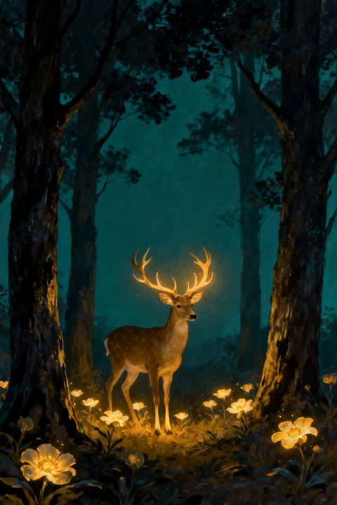 Luminous Stag — Real output from this prompt