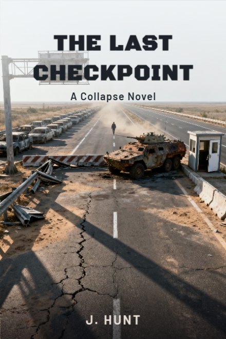 Dystopian book cover: THE LAST CHECKPOINT