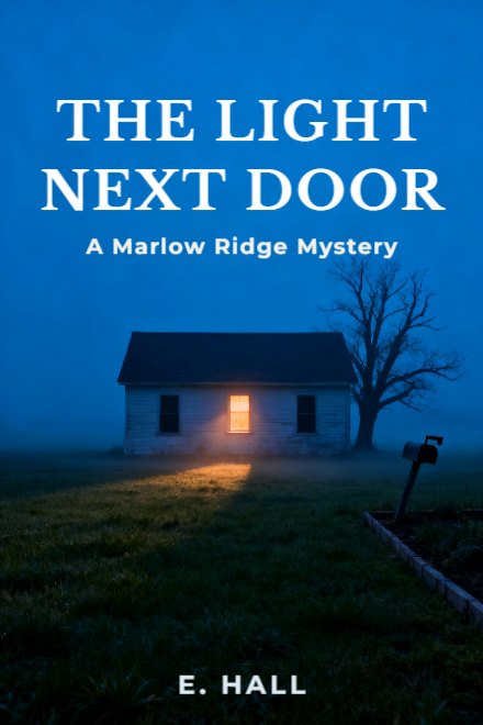 Mystery book cover: THE LIGHT NEXT DOOR