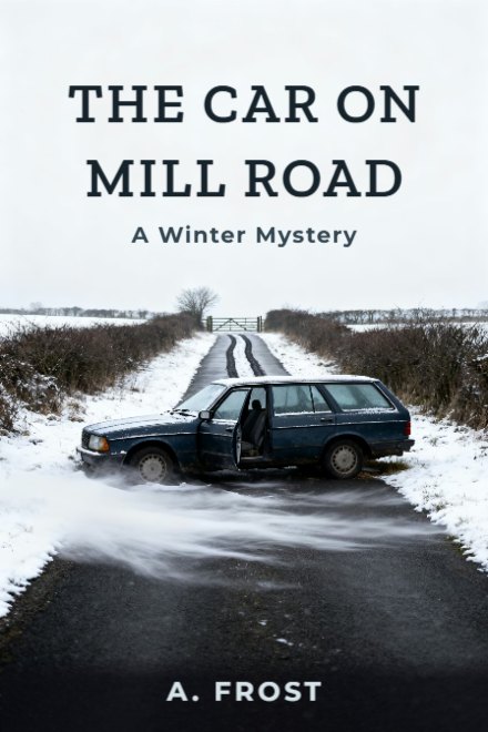 Mystery book cover: THE CAR ON MILL ROAD