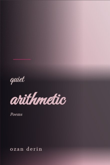 Poetry book cover: quiet arithmetic
