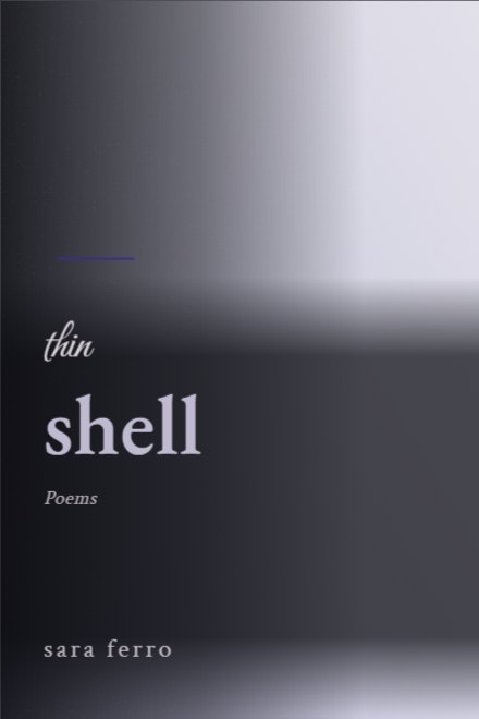 Poetry book cover: thin shell