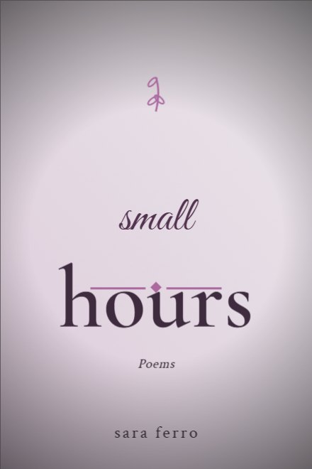 Poetry book cover: small hours