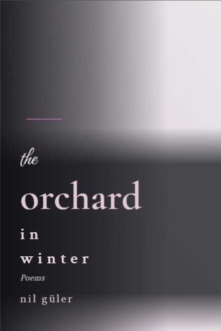Poetry book cover: the orchard in winter