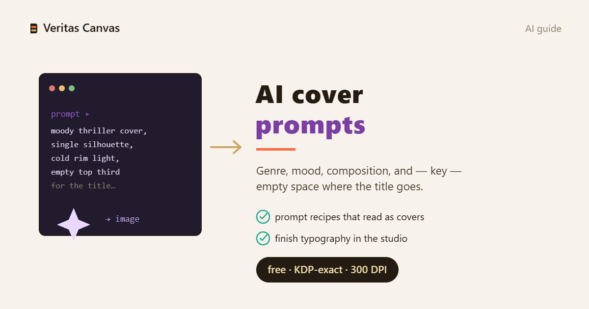 AI Book Cover Prompts (Midjourney, DALL·E)