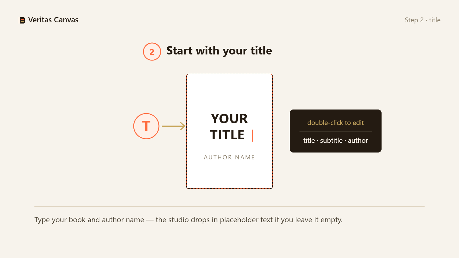 Start with your title